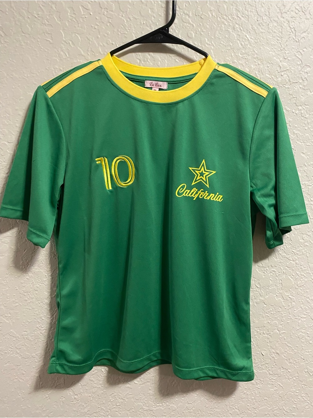 California 10 Green & Yellow Sports Tee